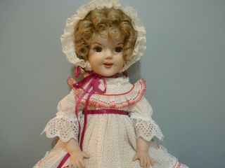 26 " Vintage Shirley Temple Bisque Porcelain Doll Clothing Artist Made