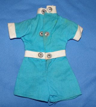 VINTAGE IDEAL TAMMY DOLL BLUE WHITE PLAYSUIT 2