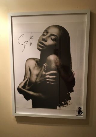 Rare Sade Signed 2011 Poster Framed With Laminate
