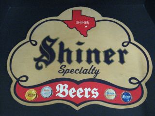 Rare Shiner Beer Spoetzl Brewery Double Sided Wood Pub Sign 21.  5 X 17 "
