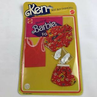 Mattel Ken Doll Clothes Set Swim Beach Outfit Barbie 3,  Years Kids 1975 Vintage