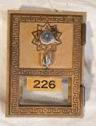 Vintage Antique Brass Us Post Office Po Box Door Combination Lock 3 Available