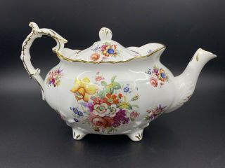Hammersley Minuet Howard Sprays Teapot Large 6 Cups Rare Bone China England (b)