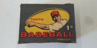 1959 Topps Baseball Card Box 1 Cent Very Rare