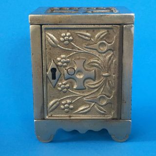 Antique Cast Iron Still Bank Key Lock Safe No 50 J&e Stevens Pat.  August 24 1897