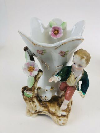 Victorian Style Vase - Porcelain Figural