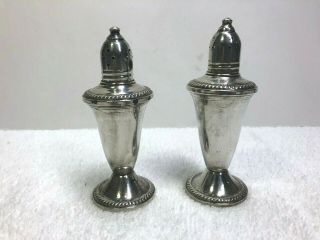 Duchin Sterling Silver Salt And Pepper Set Weighted