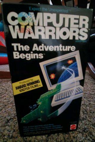 Rare Vintage Computer Warriors Vhs Cassette Tape Mattel 1989