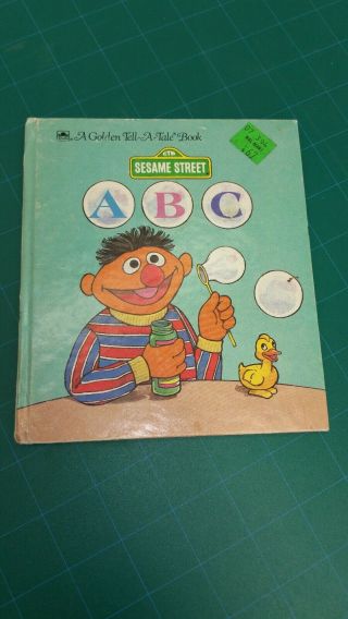 Sesame Street Abc Ernie Vintage Book The Alphabet 1986 Rare Abc 