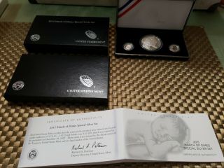 2015 Us March Of Dimes Special Silver Set W 2 Rare Dimes,  Silver Coin Proof Set