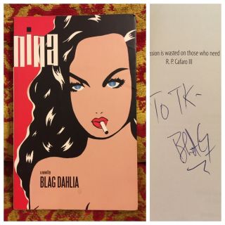Nina Blag Dahlia Dwarves Punk Rock Novel Book Signed Autographed Rare Scapegoat