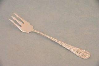 Stieff Rose Sterling Silver 5 - 7/8 " Olive Pickle Fork With P Monogram