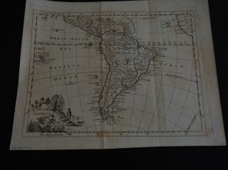 Antique Map " South America " T.  Jeffrys