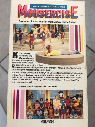 Vintage Walt Disney Home Video Mousercise on VHS Rare OOP Kids Fitness 2