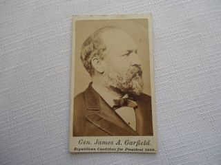 Antique Cdv Photograph - Gen.  James A.  Garfield Republican For President 1880