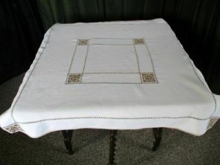 Vintage Lefkara Tablecloth - Hand Embroidered - Linen