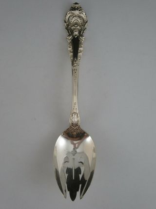 Pierced Serving Spoon 8½” Wallace Sterling Silver Sir Christopher No Monogram