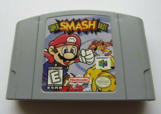 Authentic Smash Bros Nintendo 64 N64 Party Video Game Cart Official Rare A