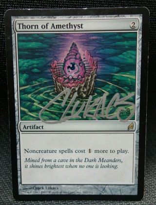 Thorn Of Amethyst - English Signed Lorwyn Lrw Artifact Mtg Magic 1x X1 B821