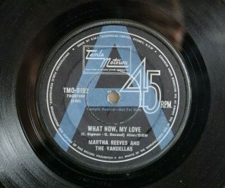Martha Reeves And The Vandellas " What Now,  My Love " Rare Aussie Press.  1968 (promo)