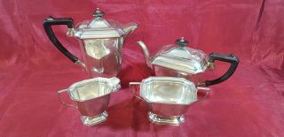 An Antique 4 Piece Silver Plated Tea Set By Elkington.  Very Collectable.