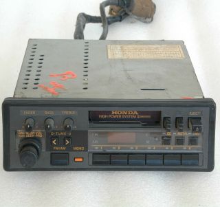 Honda Accord Oem Vintage Am / Fm Radio Stereo Cassette 1985 Rare - As - Is