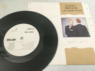Eurythmics Mega Rare Misprinted Uk Label Sweet Dreams 7 " Duran Annie Lennox
