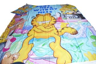Garfield Double Bed Quilt Cover Paws Rare Style