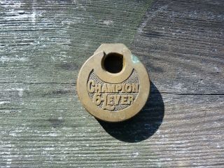 Antique Brass Champion 6 Lever Padlock Shaped Paperweight Antique Lock No Key