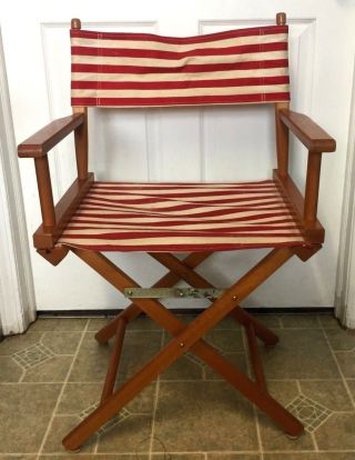 Vintage Solid Wood Folding Director Arm Chair -