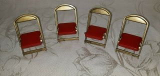 Vintage Renwal Dollhouse Set Folding Chairs (4) Exc.  $22.  99