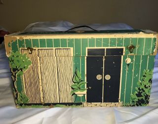 Vintage Barbie Cardboard Dream House 1962 With Accessories Furniture