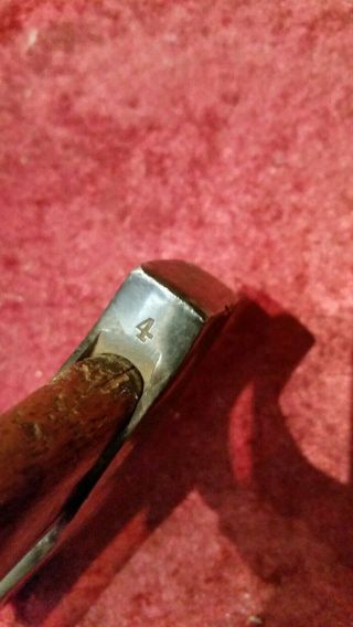 RARE VERY EARLY 2 HOLE 120 year old MARBLE ' S NO.  4 SAFTEY HATCHET AXE 3