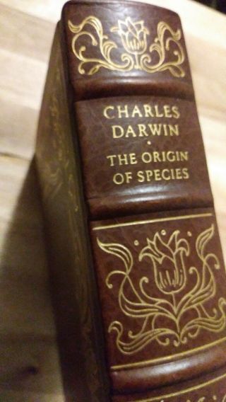 On The Origin Of The Species By Charles Darwin Franklin Library Leather Rare Ed.