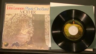 John Lennon 1971 Mother/Why 1st Press Italy w/ Picture Sleeve Beatles RARE 2