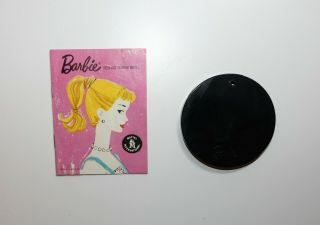 Vintage Barbie 1960 Single Face R Booklet & Pedestal Stand Base For 4 Ponytail