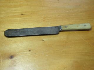 Antique Vtg Butter Knife Civil War Era Wood Handle Kitchen Cutlery Fixed Blade