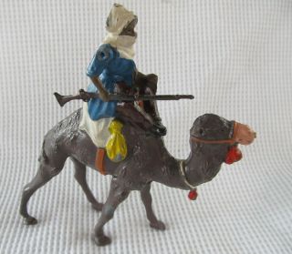 Antique Cast Iron Toy Soldier On Camel England 1920