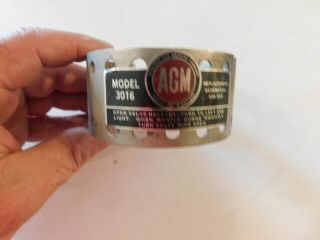 AGM AMERICAN GAS MACHINE COLLAR MODEL 3016 WITH NAME PLATE 2