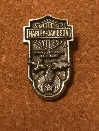 Harley Davidson Shriner Fleet Sales Lapel Pin Rare