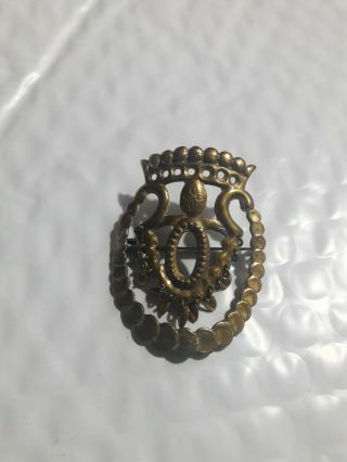 Vintage / Antique Brass Crown Emporpin From Finland