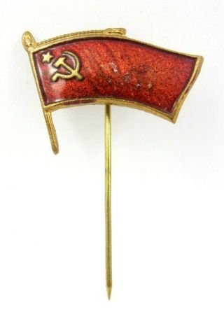 1952 Helsinki Soviet Ussr Noc Official Olympic Delegation Pin Badge Enamel Rare