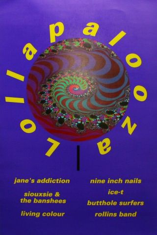 Lollapalooza Concert Tour Poster 1991 - -