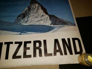 Vintage Switzerland Ski Skiing Winter Sports Mountain Snow Poster Travel World 3