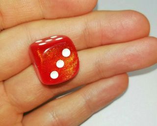 1 Extremely Rare Out Of Print (oop) Chessex Borealis Red Die / Dice (d6) Rpg