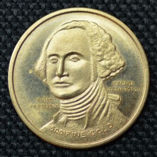 Us Bicentennial 1776 - 1976 George Washington.  500 Fine Gold Metal,  2.  3 Grams Rare