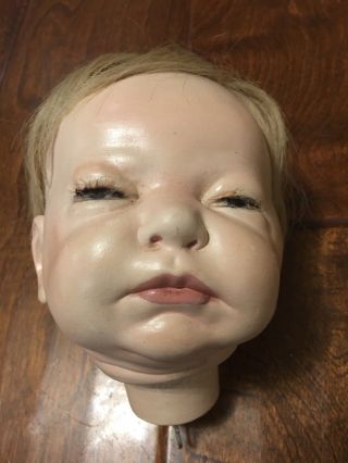 Antique Vintage Bisque Porcelain Doll Head Infant 645 Todler Newborn 6 " X 5 "