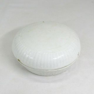 D323: Chinese Covered Bowl Of Old White Porcelain With Appropriate Tone And Work