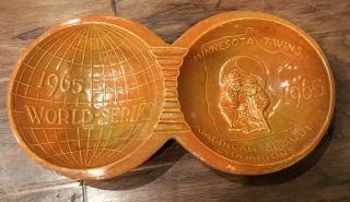 Vintage Rare 1965 Minnesota Twins World Series Red Wing Potteries Usa Ash Tray