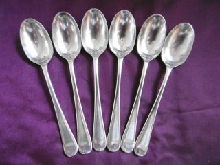 Lovely Set Of 6 Elkington Silver Plated Epns Rat Tail Pattern Tea Spoons